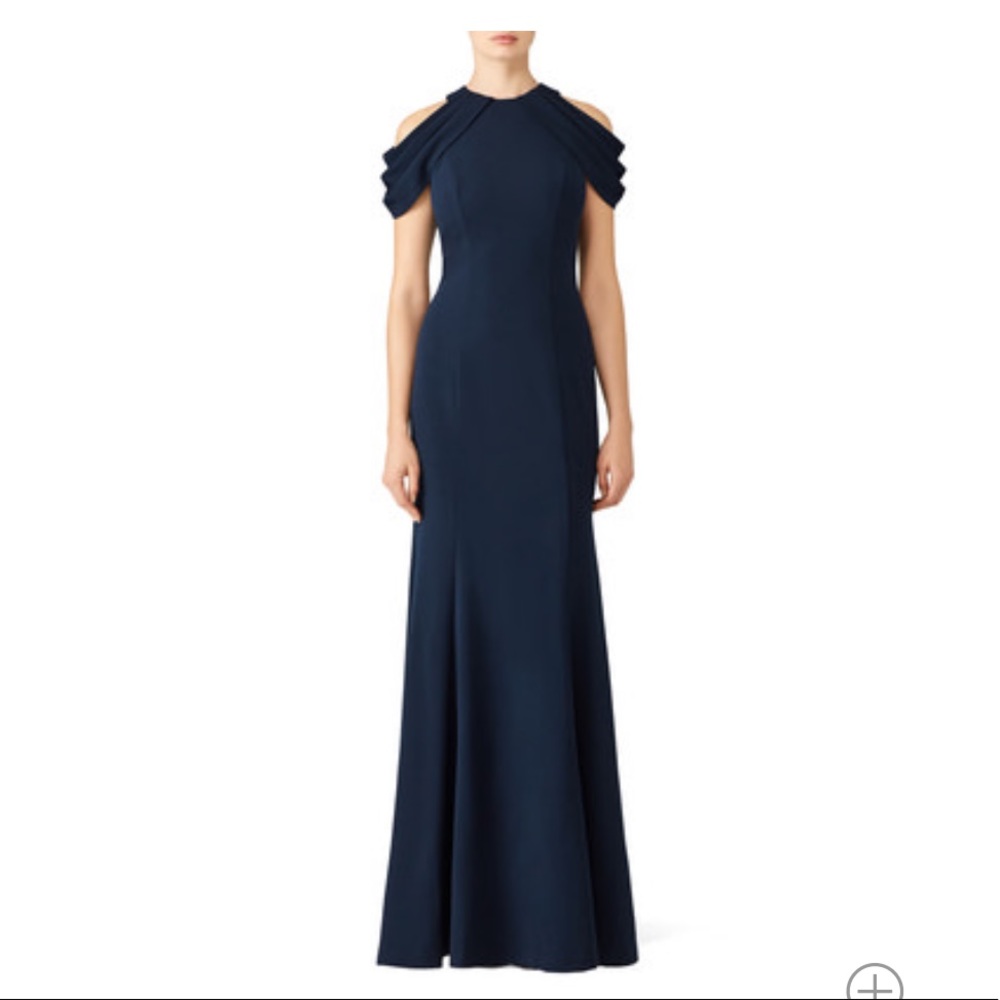 LM Navy Loop Shoulder Gown size 0